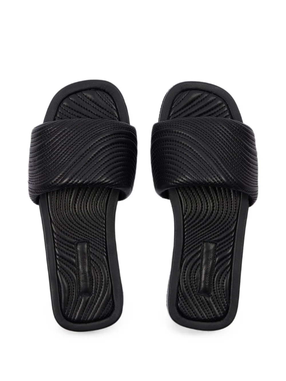 Paul Smith Laurel Swirl quilted sandals Zwart