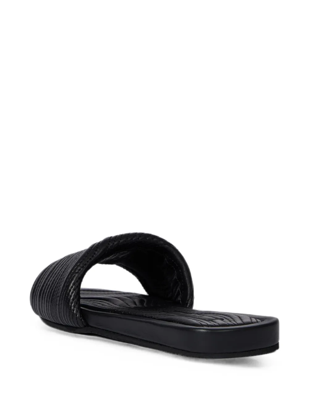 Paul Smith Laurel Swirl quilted sandals Zwart
