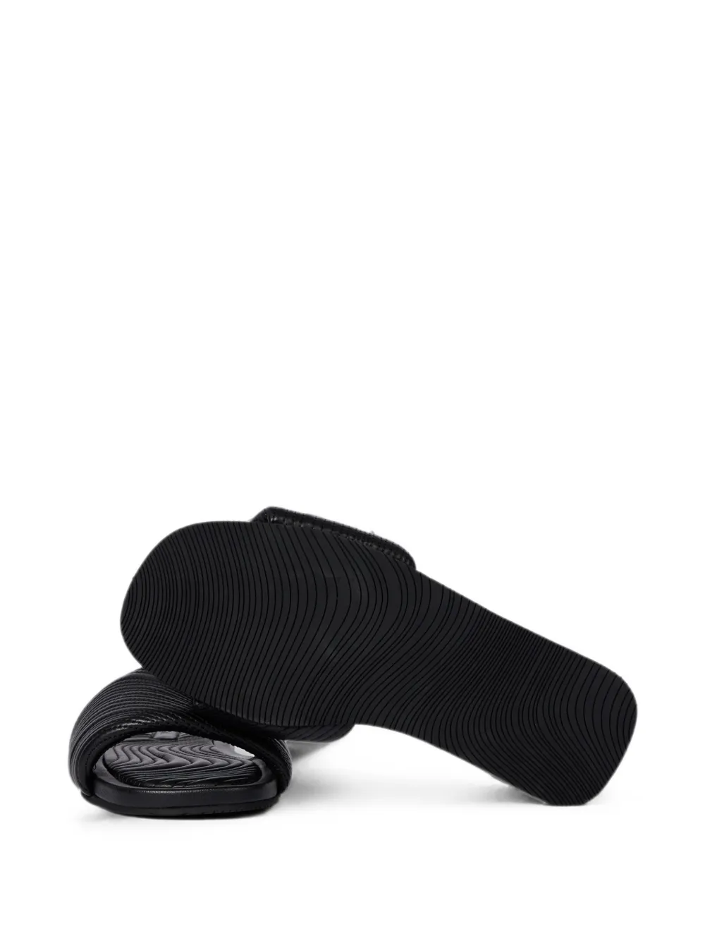 Paul Smith Laurel Swirl quilted sandals Zwart
