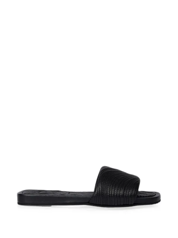 Paul Smith Laurel Swirl Quilted Sandals in Black