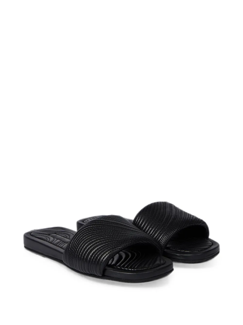 Paul Smith Laurel Swirl quilted sandals Zwart