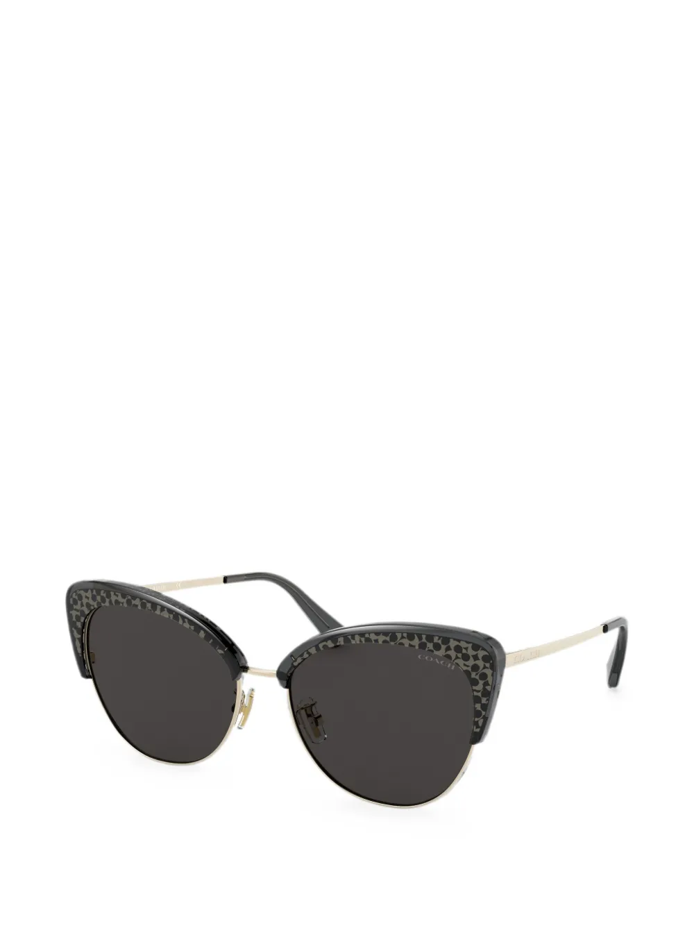 Coach Zonnebril met cat-eye montuur Zwart