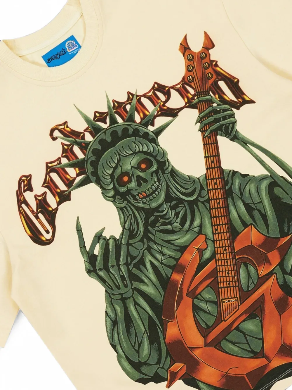 GODSPEED Liberty Rock T-shirt met grafische print Beige