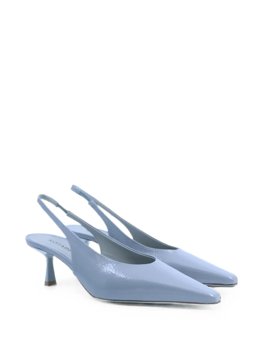 Notabene Emmely patent-leather slingback pumps Blauw