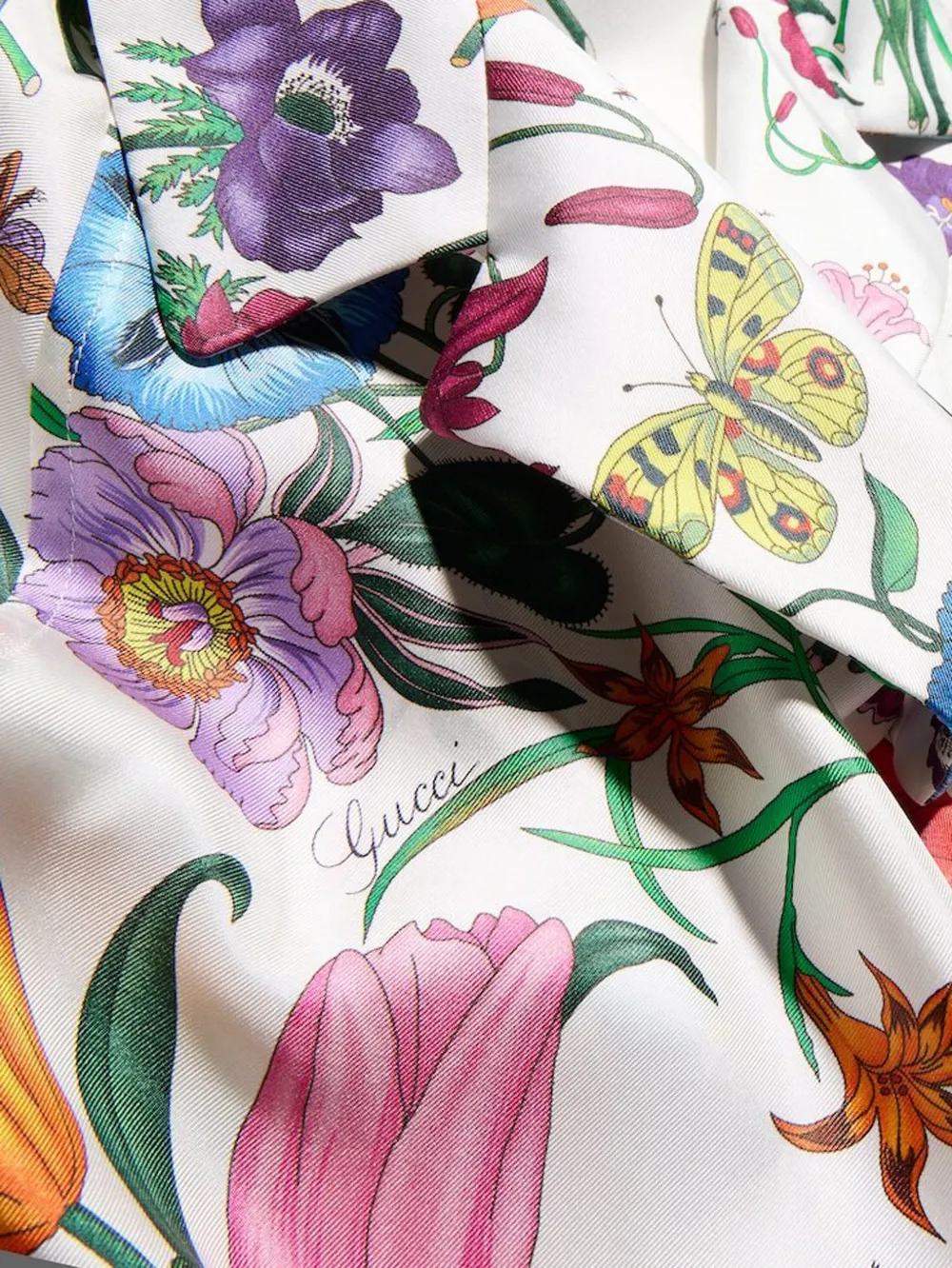 Gucci Zijden twill blouse met print Wit