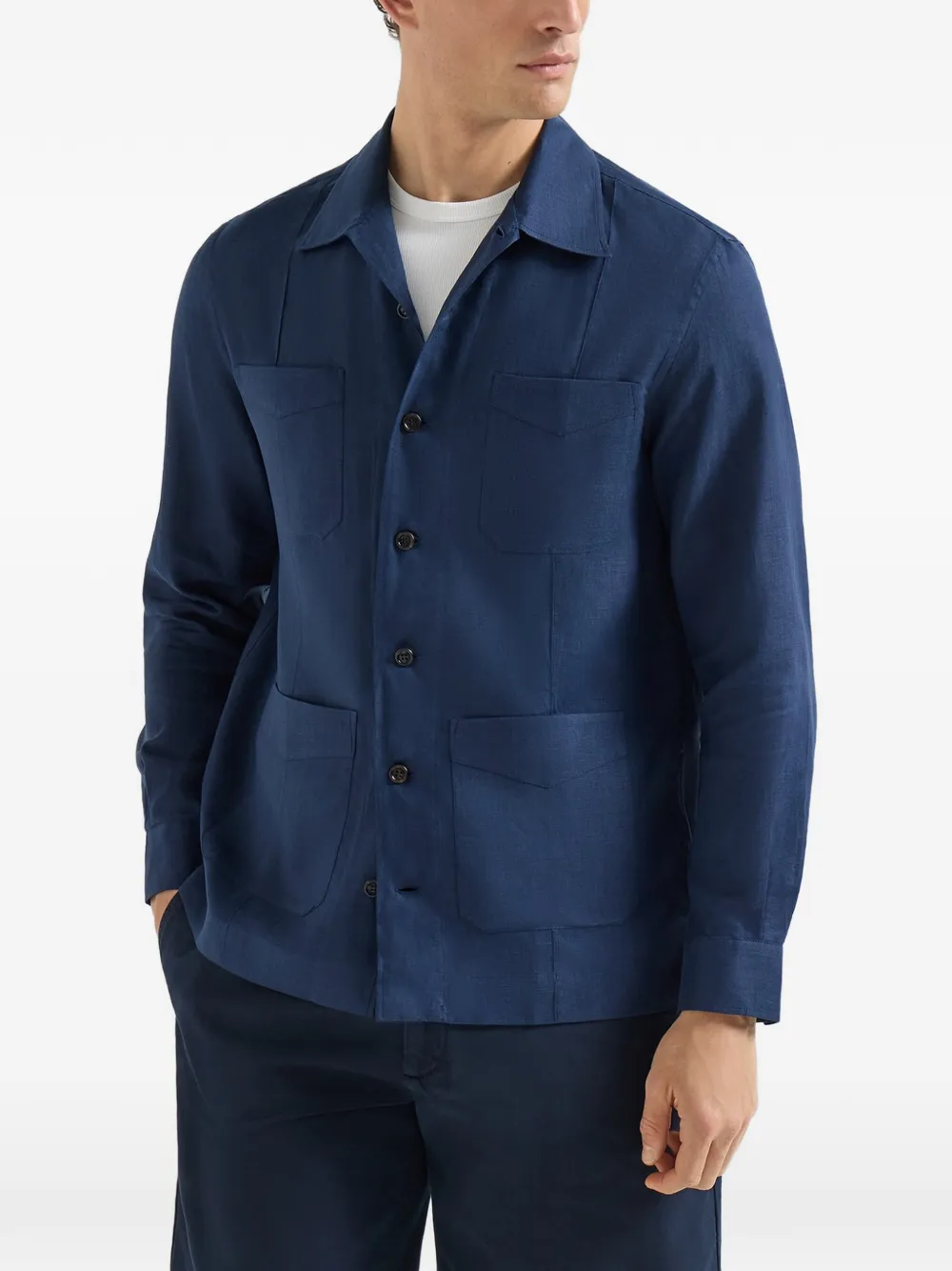 Brunello Cucinelli Overhemd met knoopsluiting Blauw