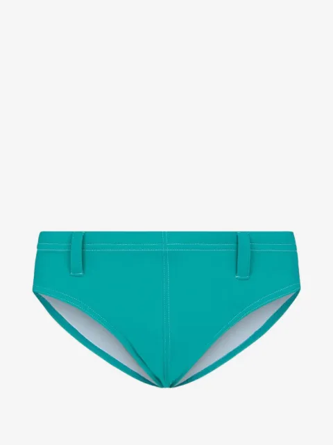 DSQUARED2 logo-print belt-loop swim briefs