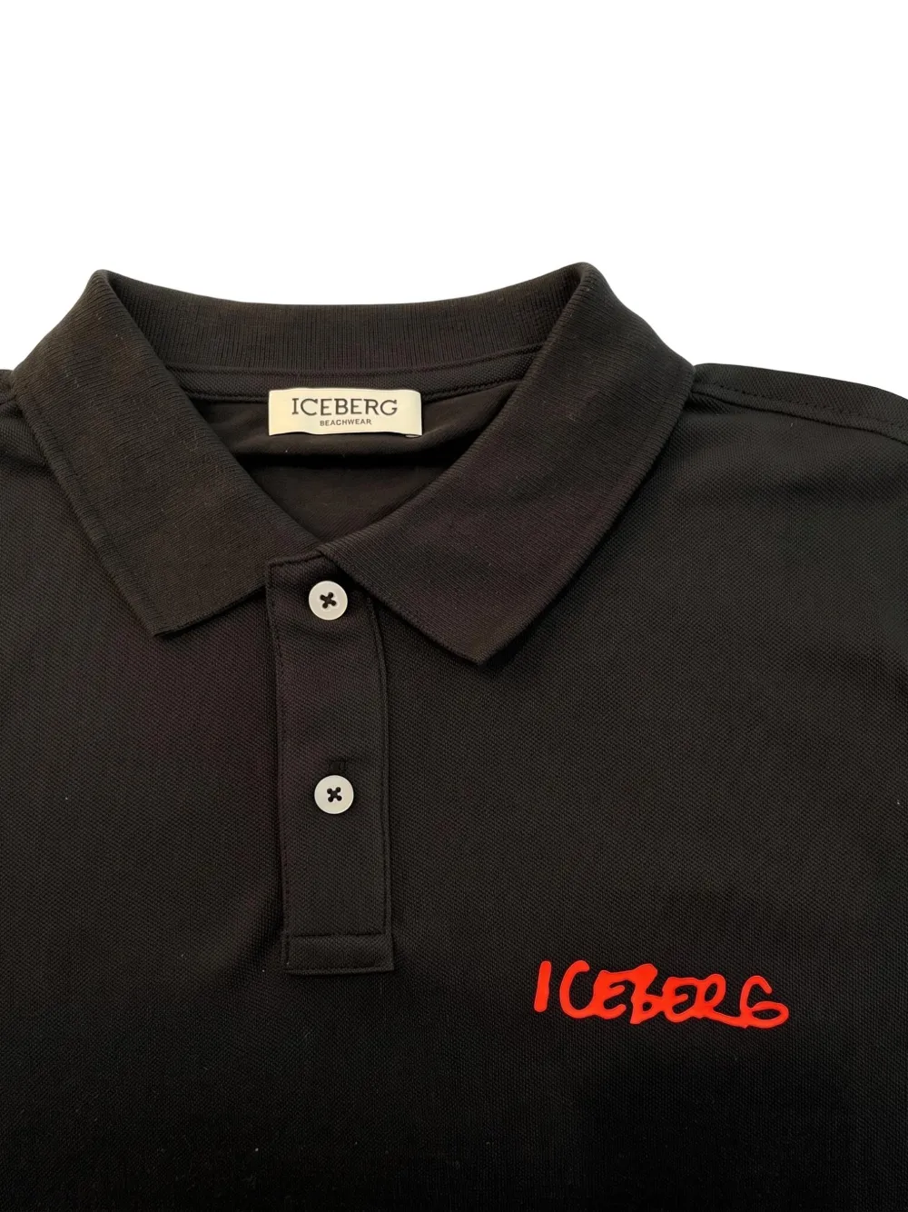 Iceberg Poloshirt met geborduurd logo Zwart