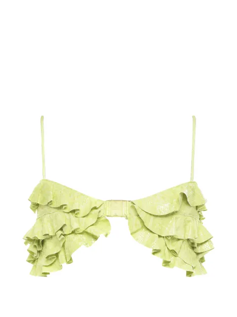 DSQUARED2 snake-effect ruffled top
