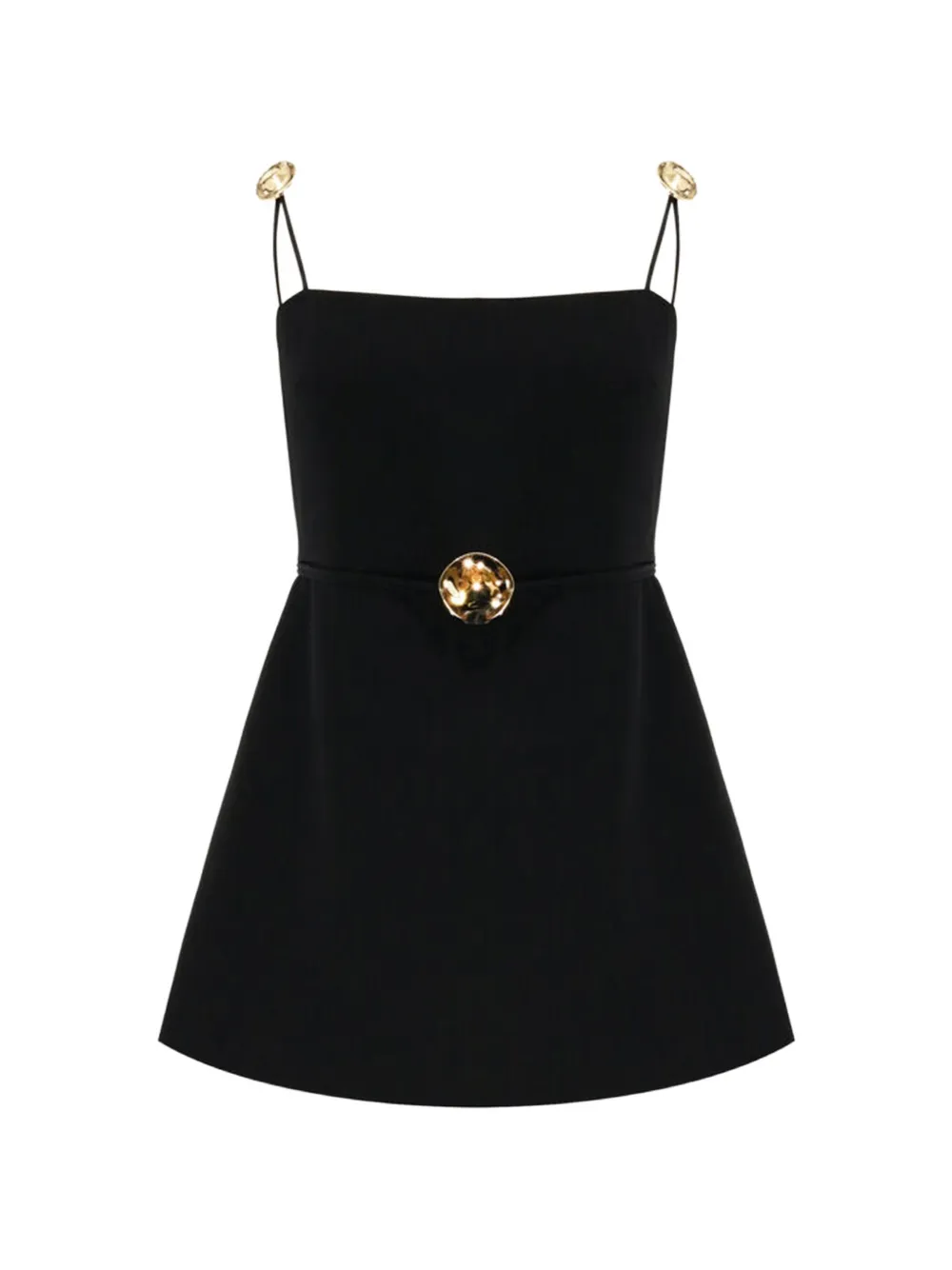 Alexis Basei button-embellished mini dress - Nero
