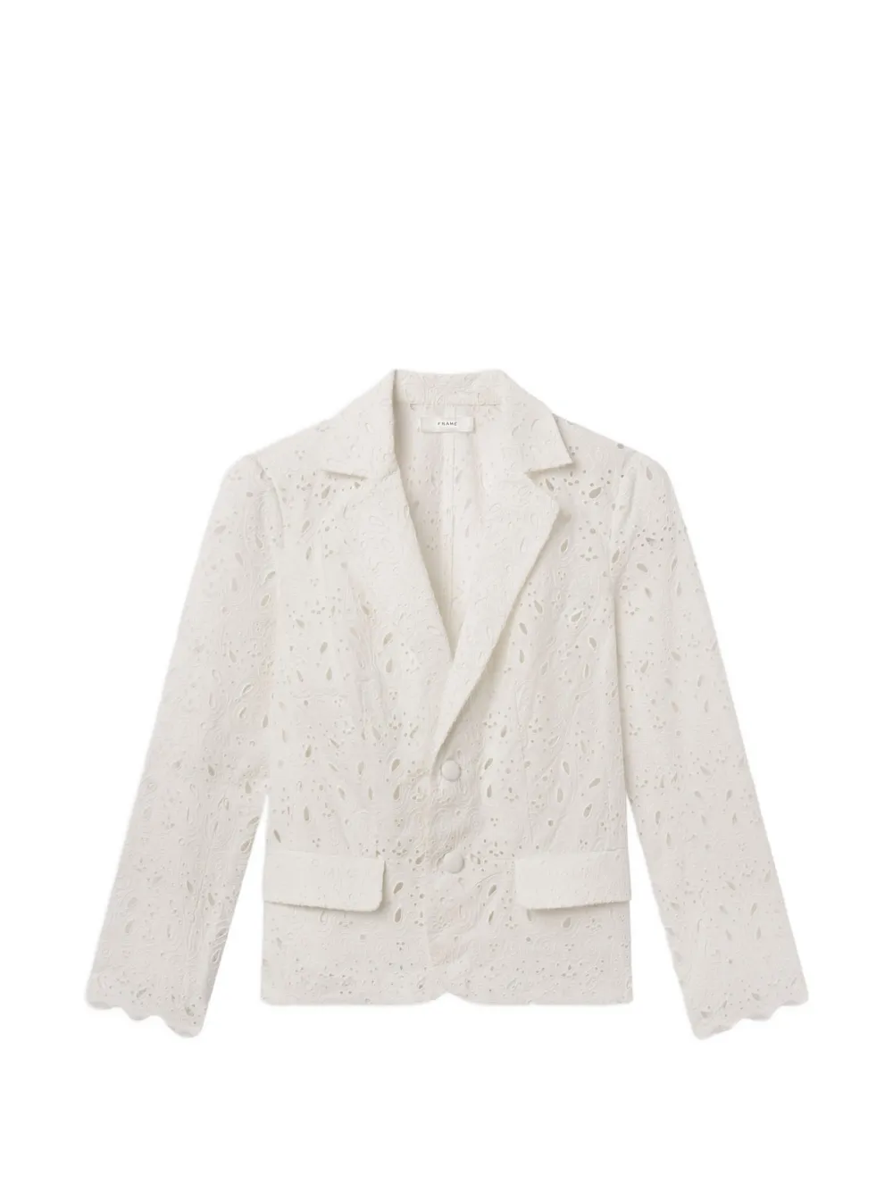 FRAME paisley eyelet blazer - Bianco