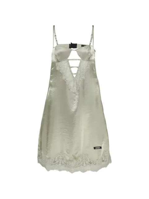 BONBOM vestido corto con ribete de encaje