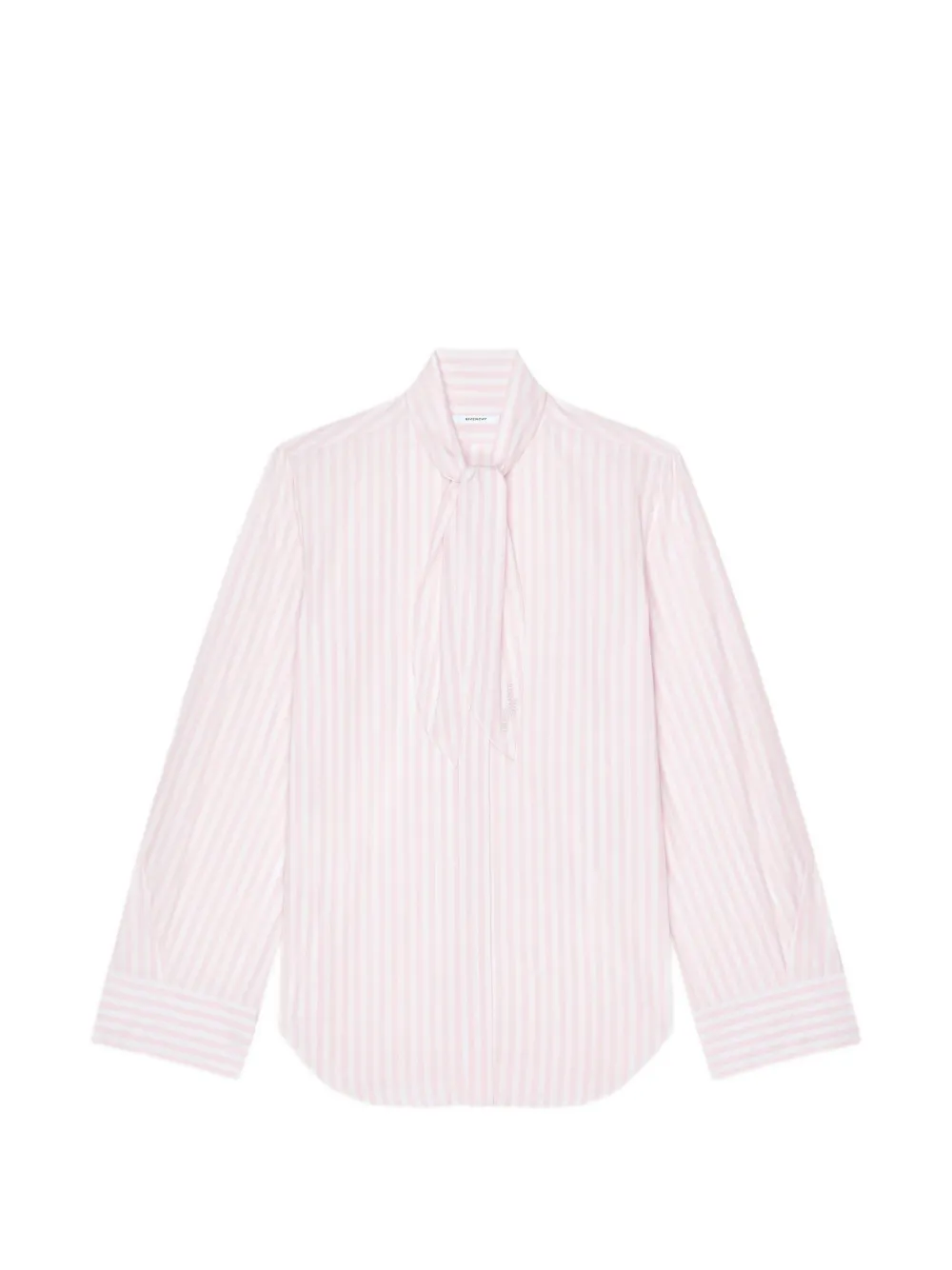 Givenchy Striped Pussy-bow Blouse In Pink