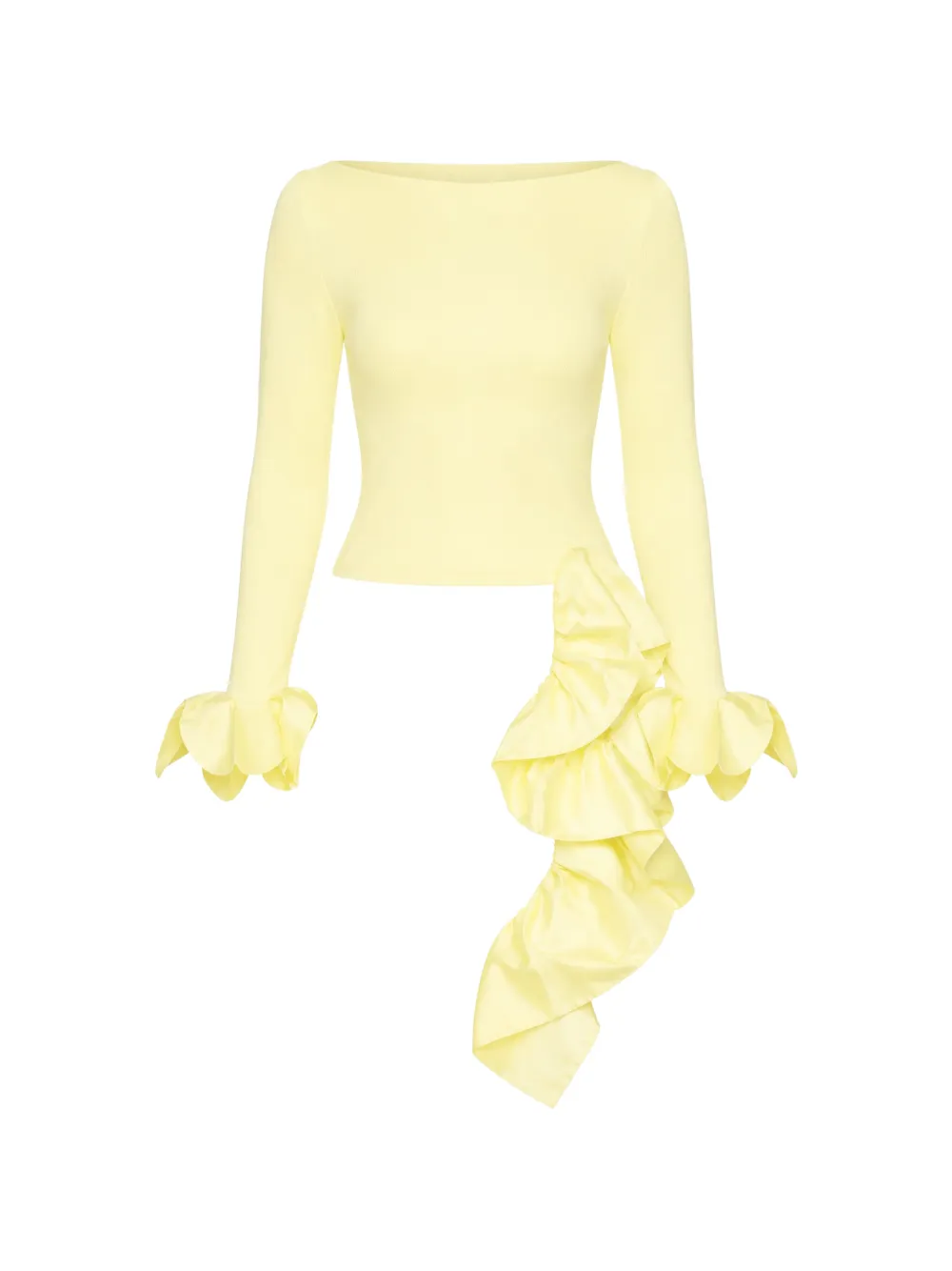 PatBO Blusa Tarsila con ruches - Giallo