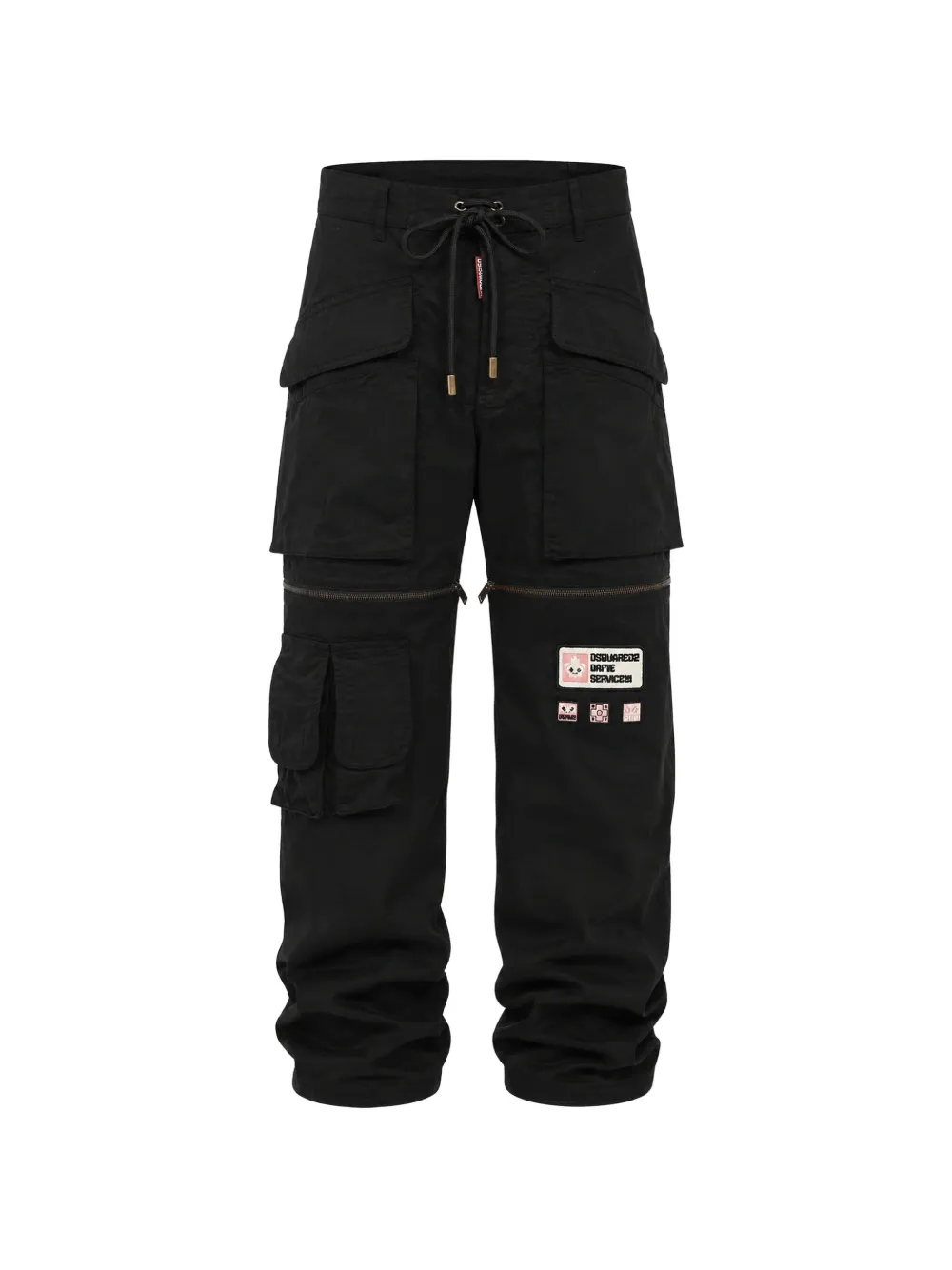 DSQUARED2 zip-detail cargo pants - Schwarz