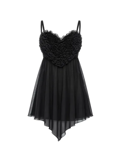 DSQUARED2 ruffled sweetheart-neck mini dress