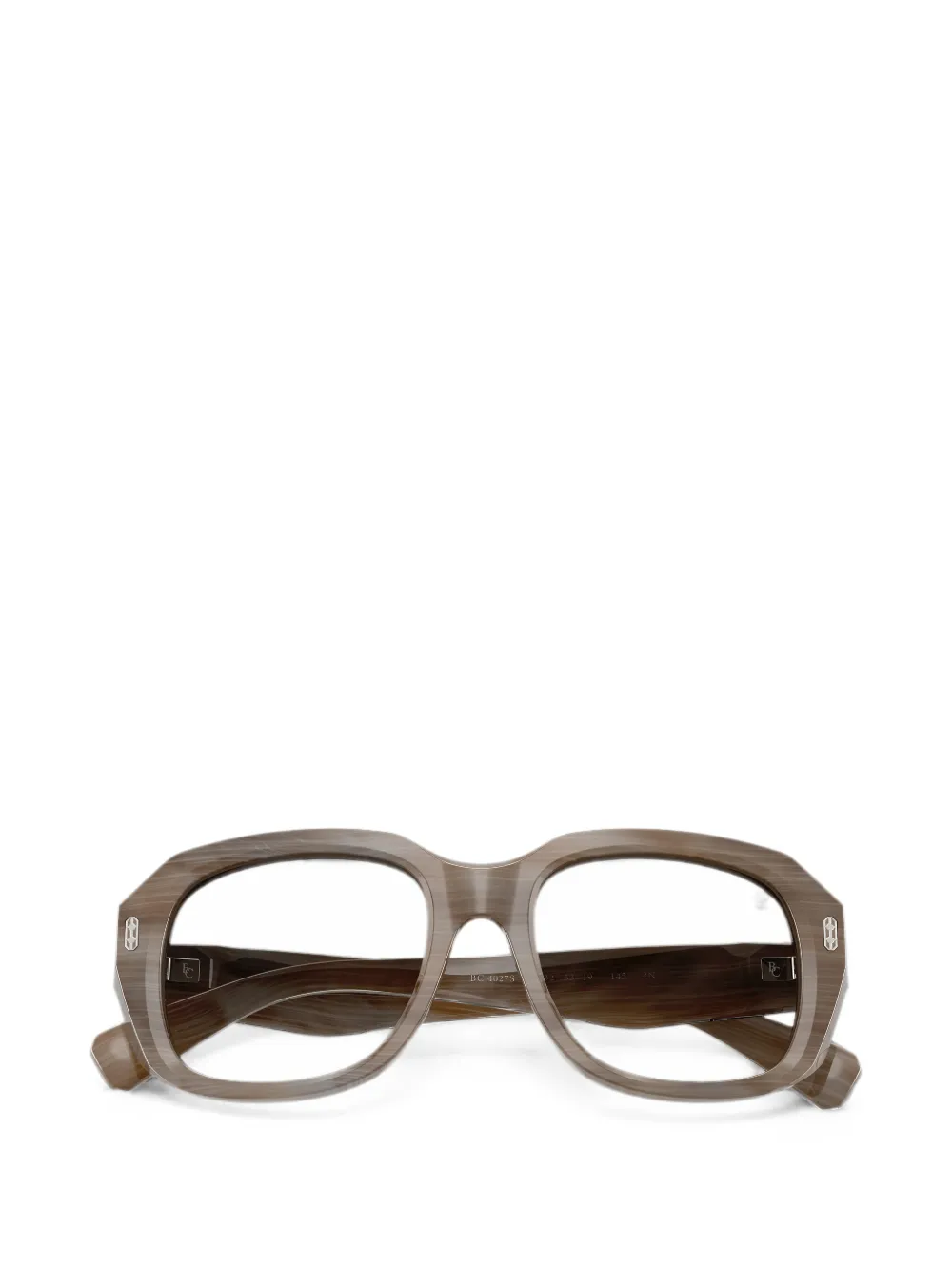 Brunello Cucinelli Zonnebril met geometrisch montuur Bruin