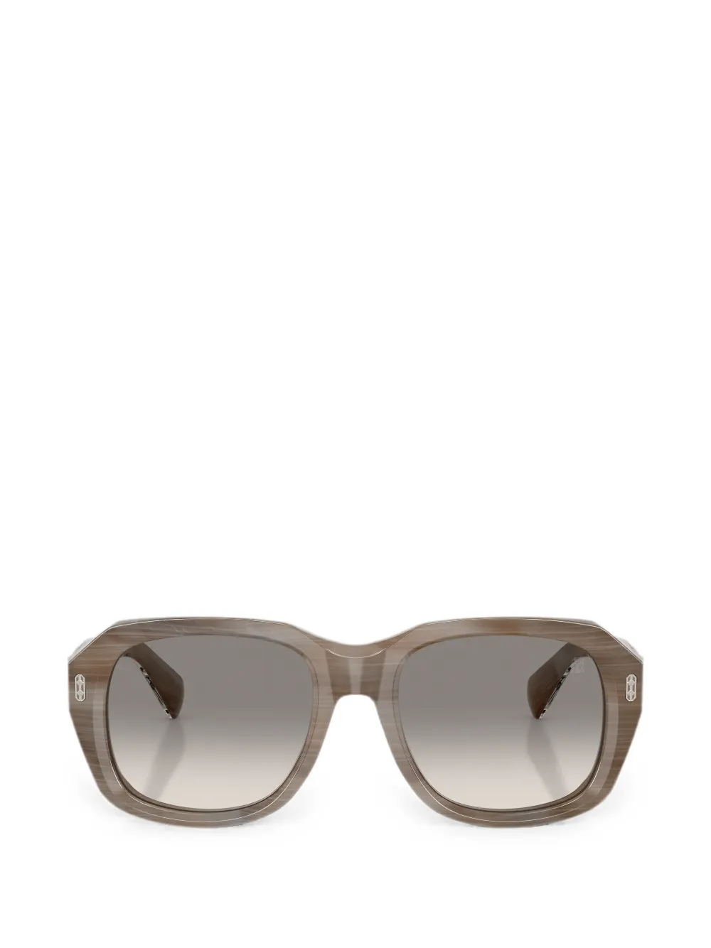 Brunello Cucinelli geometric-frame sunglasses - Marrone