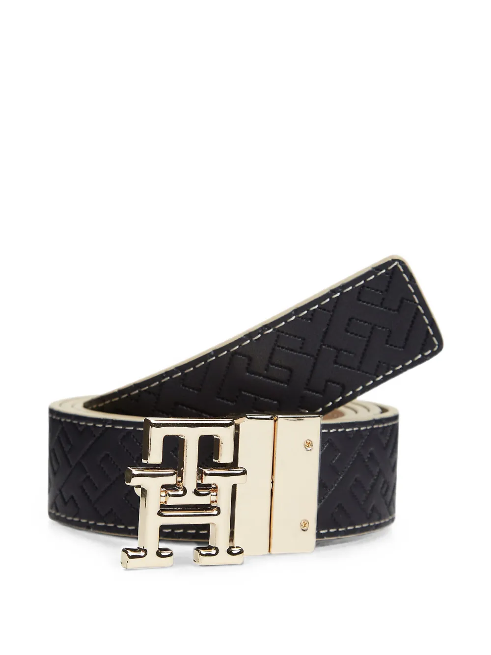 Tommy Hilfiger Omkeerbare riem met logo-monogram Beige