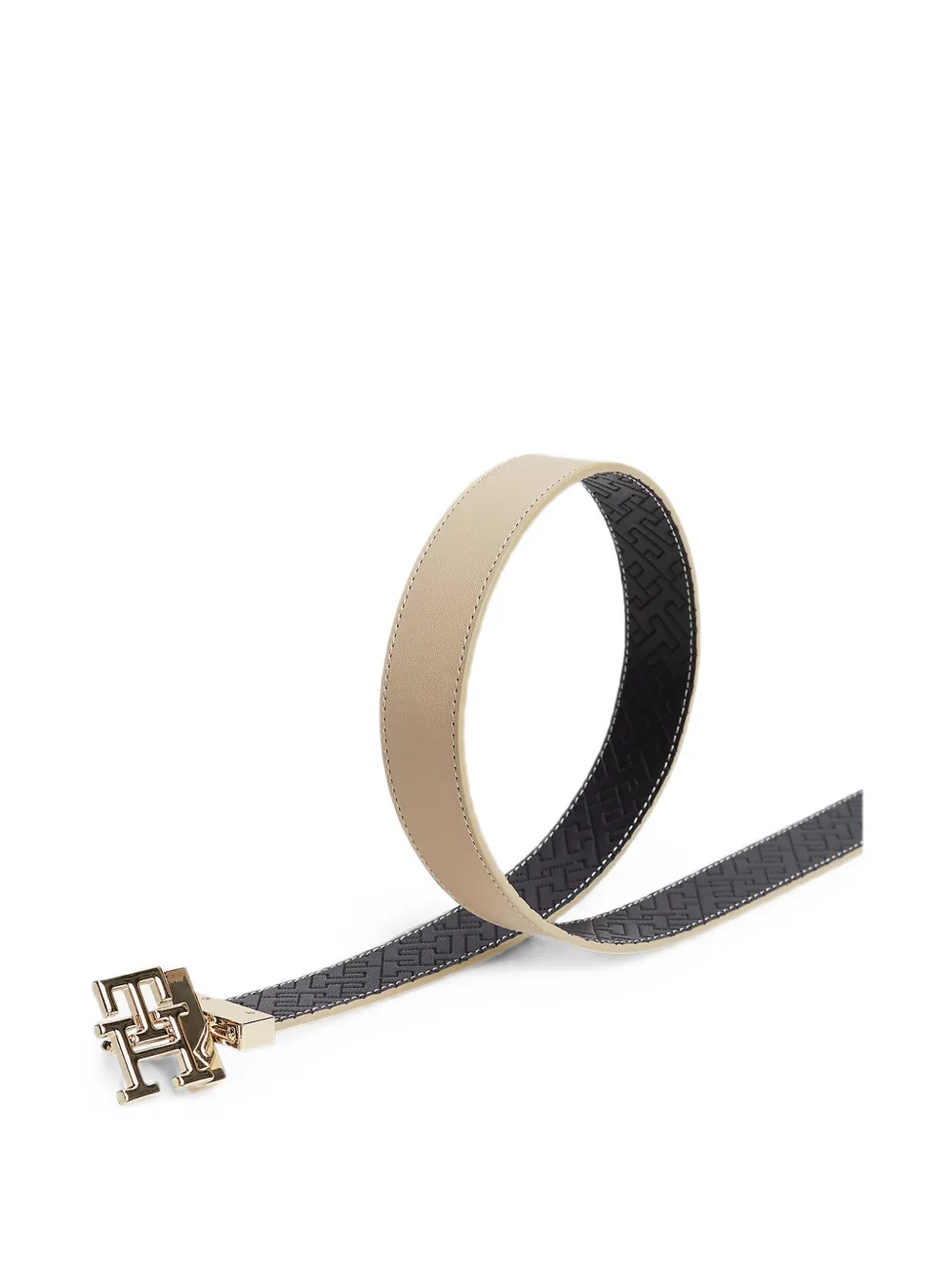 Tommy Hilfiger Omkeerbare riem met logo-monogram Beige