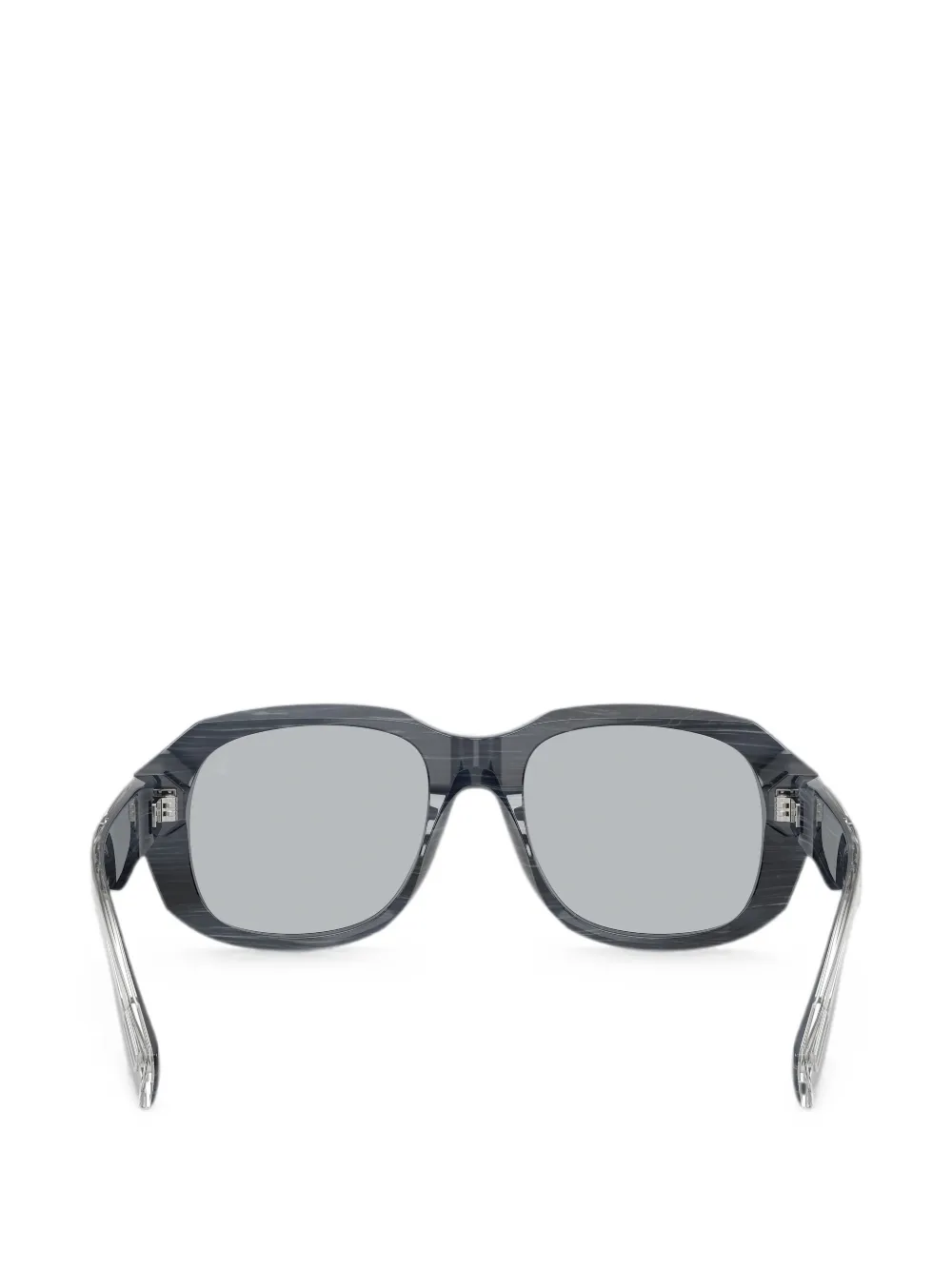 Brunello Cucinelli Zonnebril met geometrisch montuur Grijs