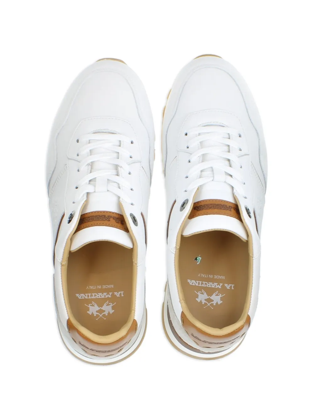La Martina Leren sneakers Wit
