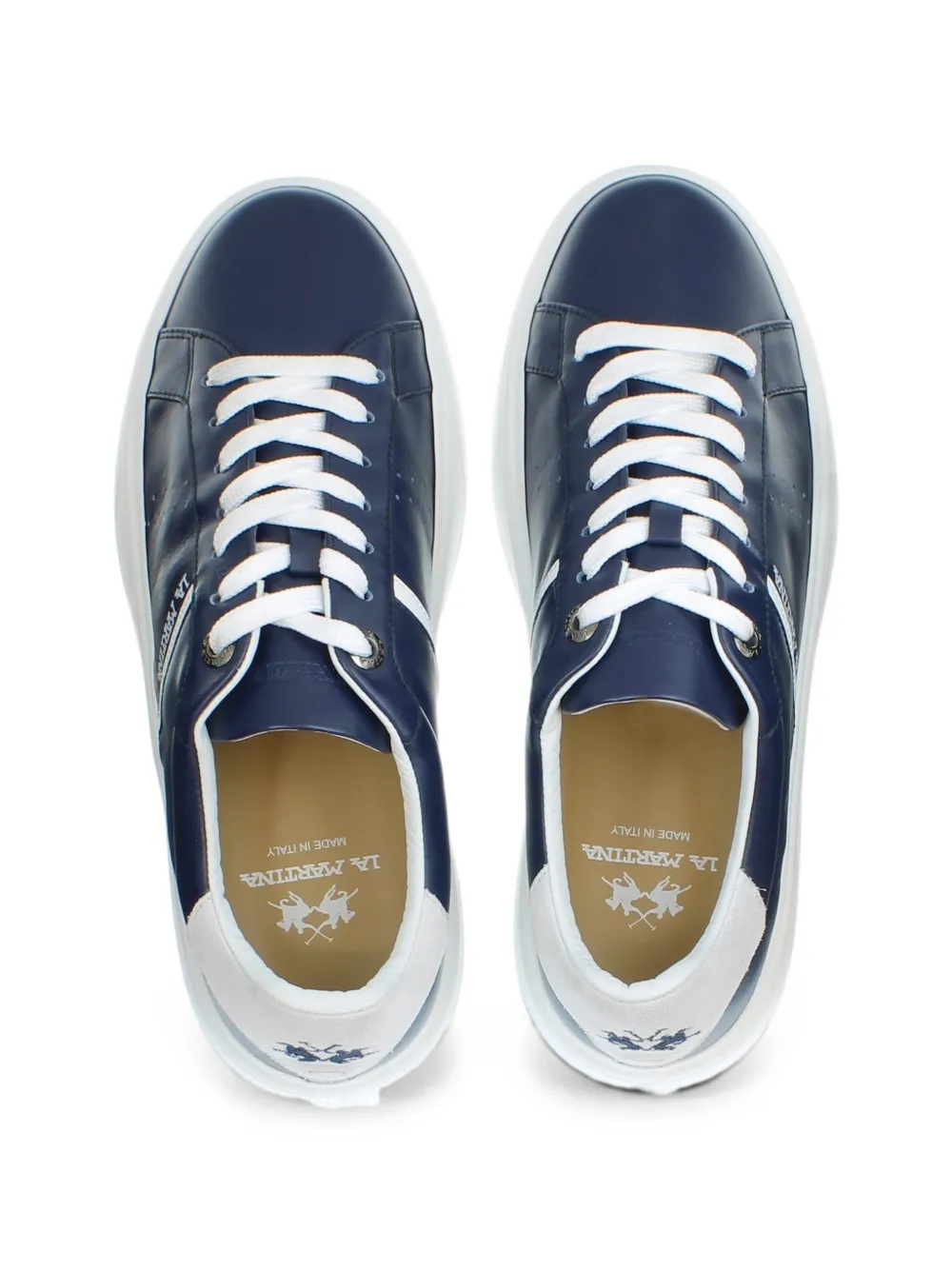 La Martina Sneakers met logoprint Blauw