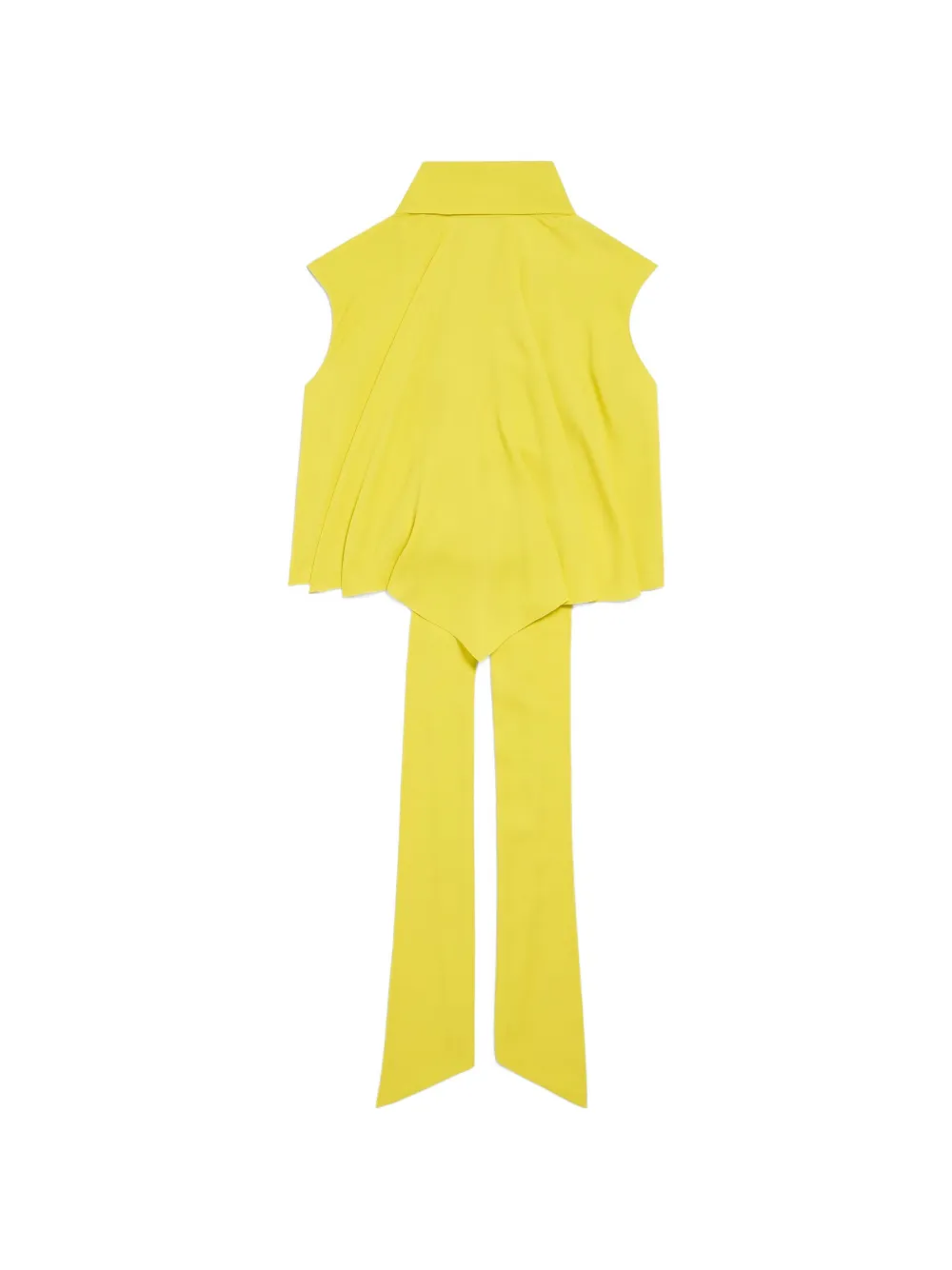 Balenciaga pussy-bow draped blouse - Yellow