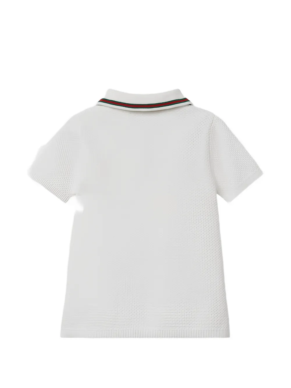 Gucci Kids Katoenen polojurk met borduurwerk Wit