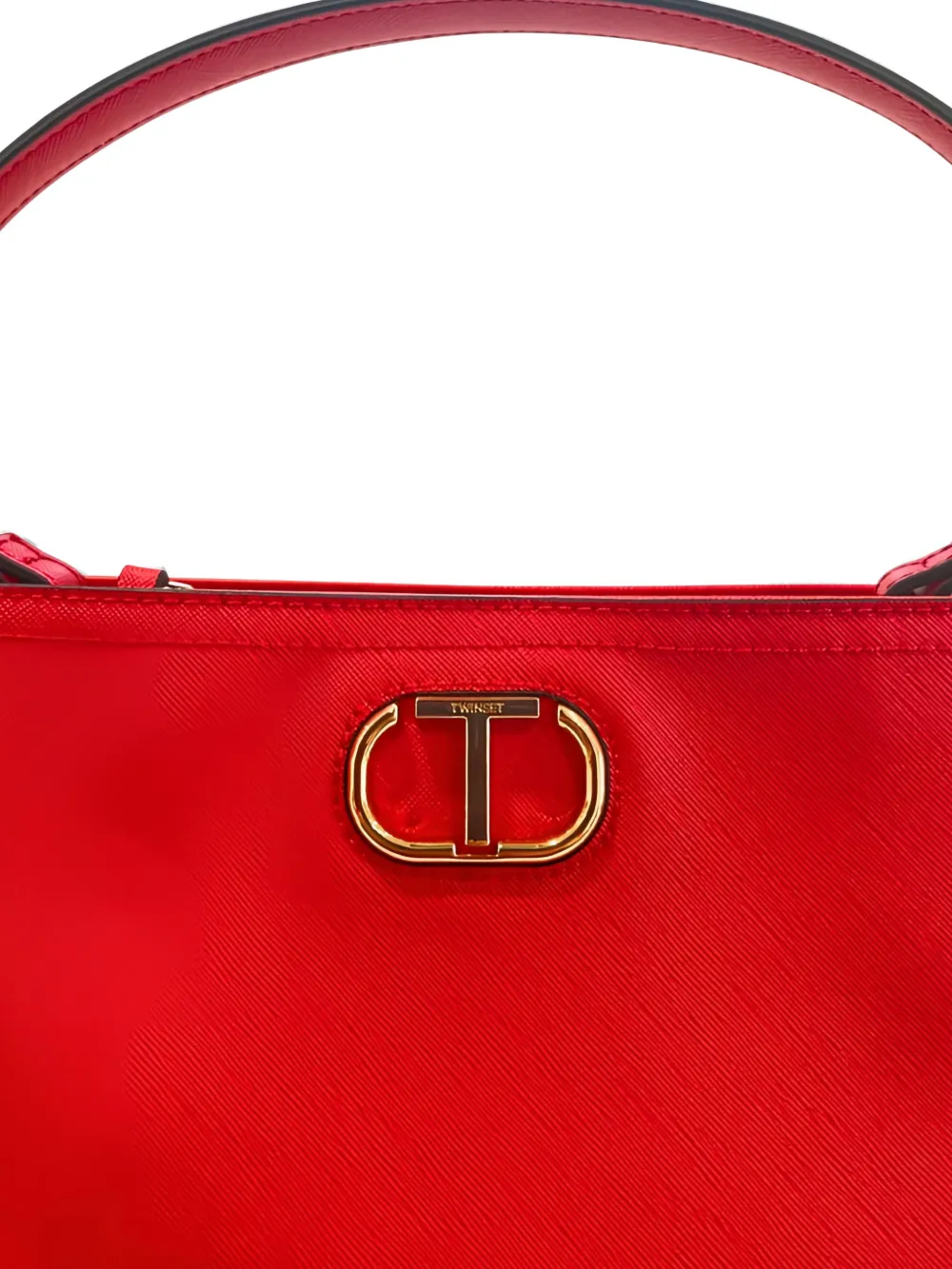 TWINSET Schoudertas met logoplakkaat Rood
