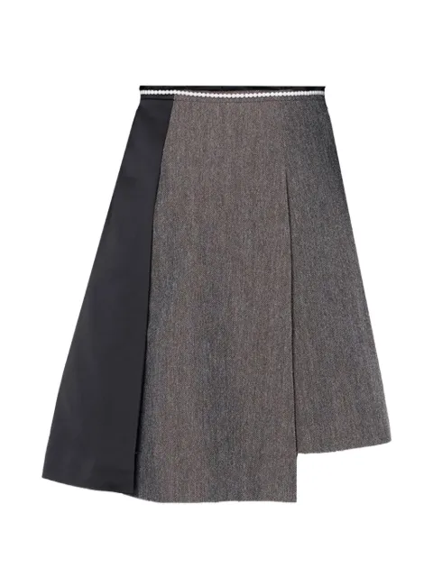 Kolor asymmetric panelled midi skirt