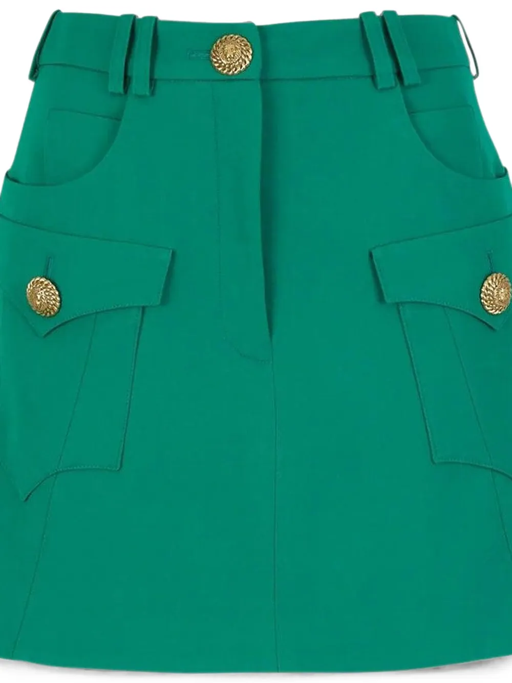 Balmain Mini-rok verfraaid met knoop Groen