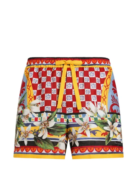 Dolce & Gabbana Carretto-print drawstring shorts