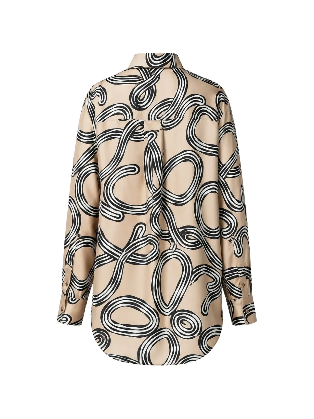 LOEWE Ruimvallende blouse met Anagram-print Beige
