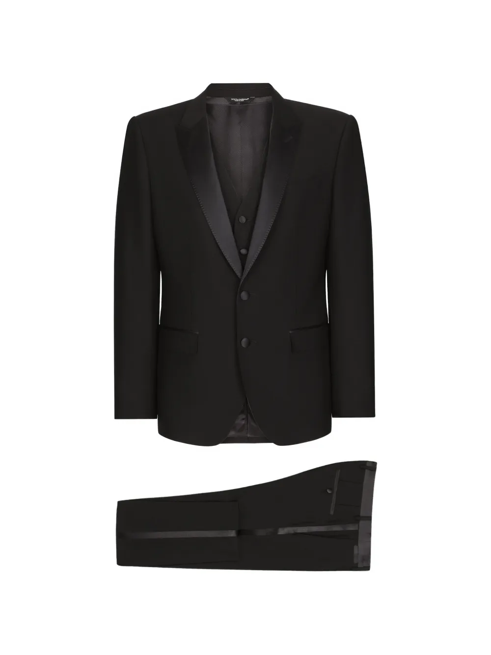 Dolce & Gabbana peak-lapel three-piece suit - Nero