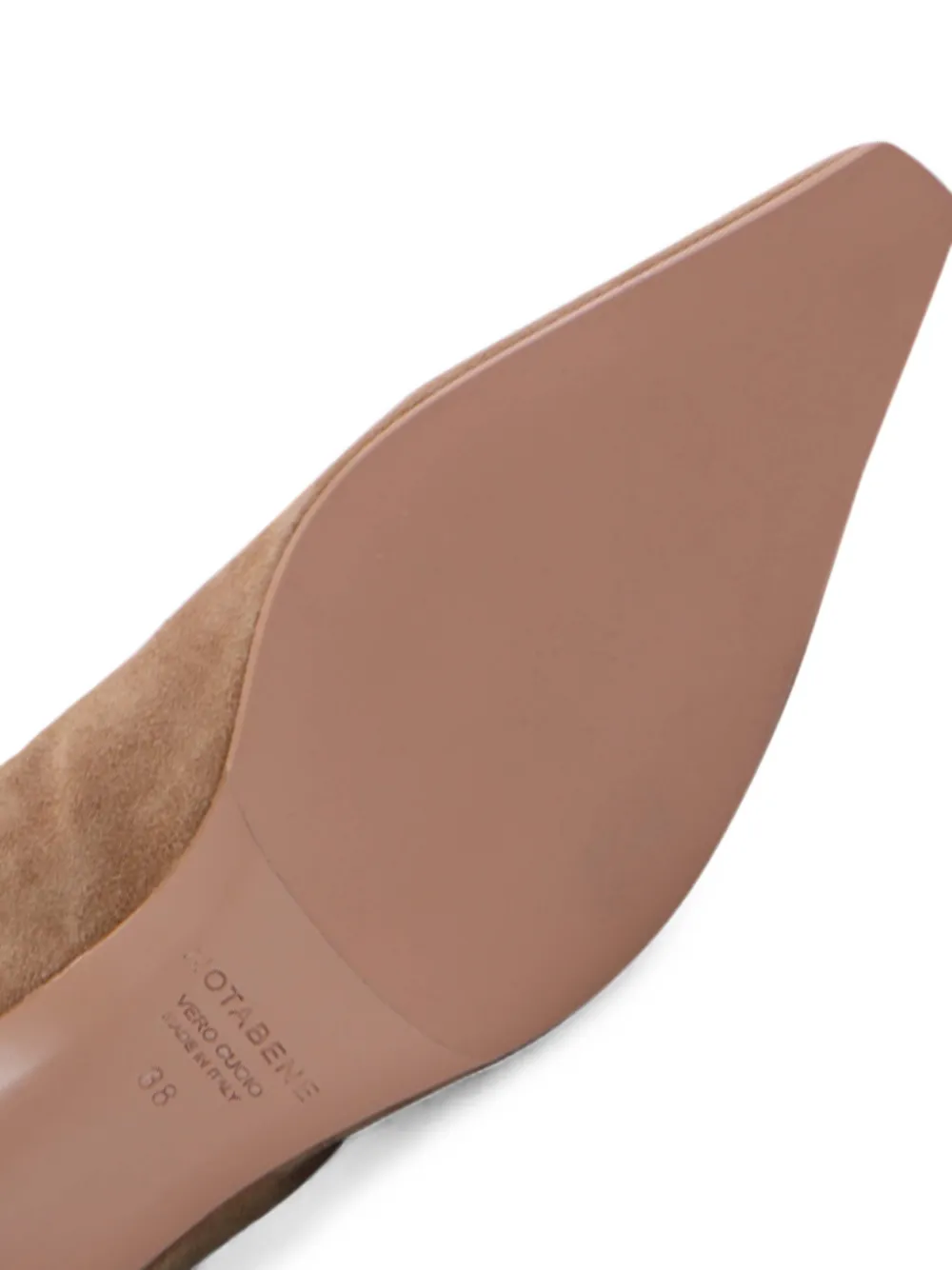 Notabene Flavia pointed-toe knee-high boots Beige