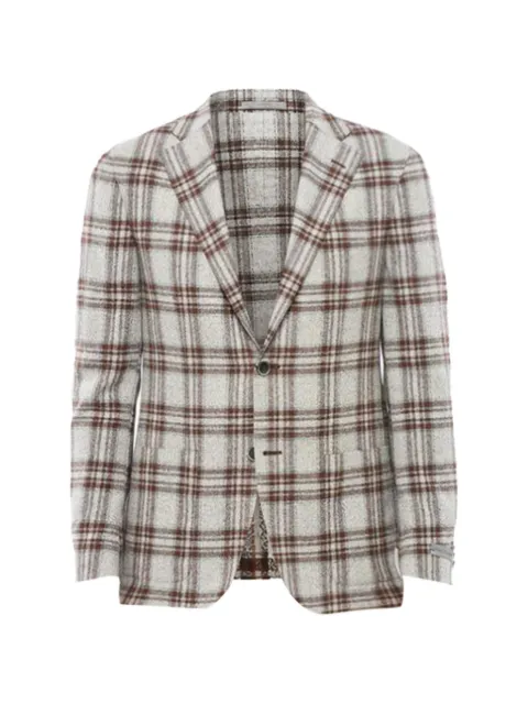 Corneliani checked-pattern single-breasted blazer