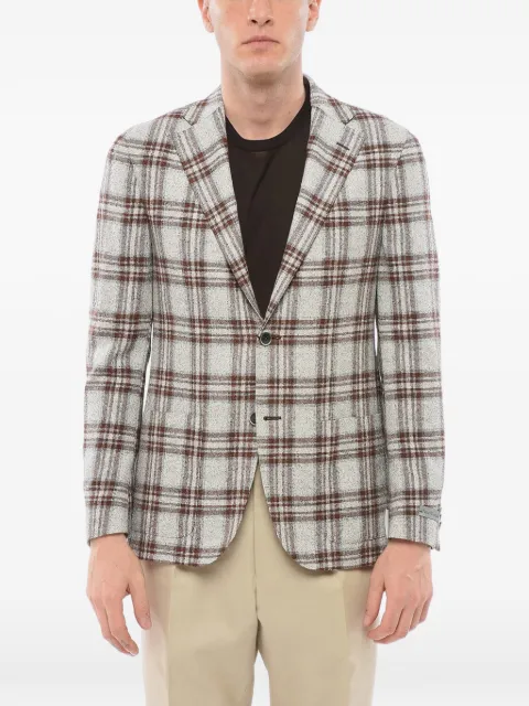 Corneliani checked-pattern single-breasted blazer