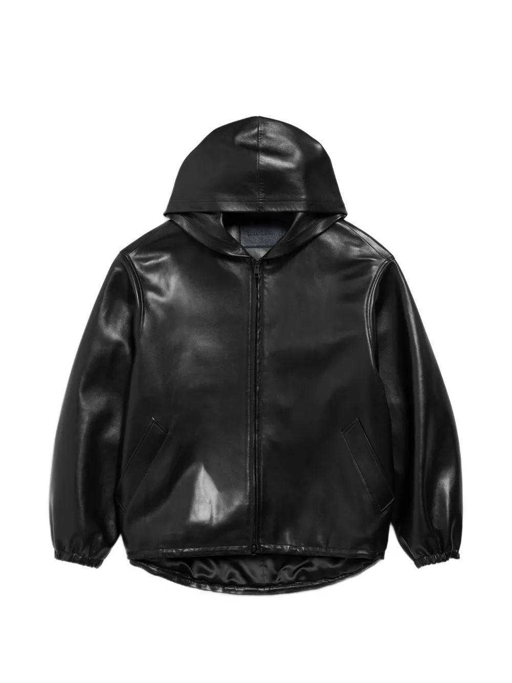 Balenciaga hooded leather jacket - Nero