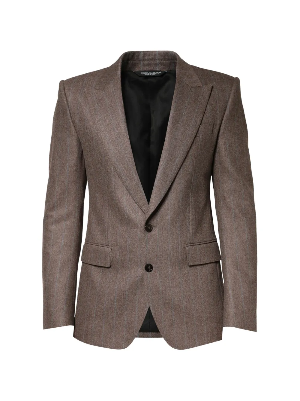 Dolce & Gabbana Blazer gessato con revers a lancia - Marrone