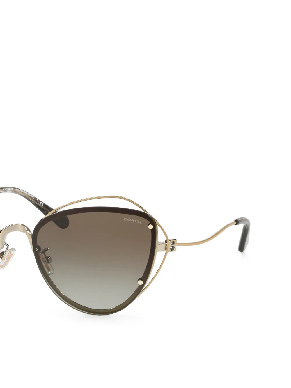 Coach Zonnebril met cat-eye montuur Goud