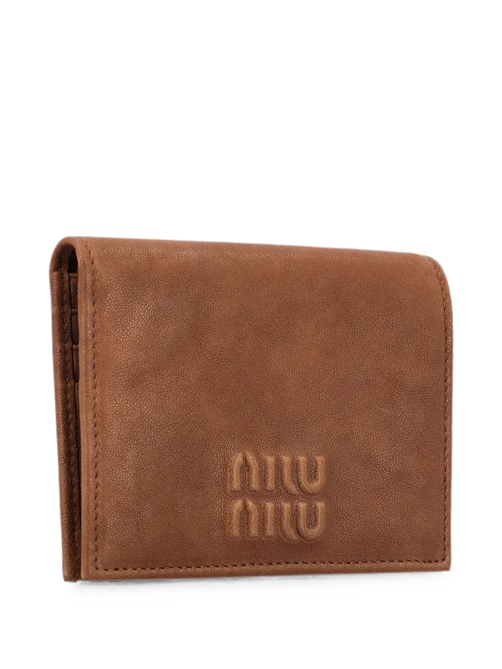 Miu Leren portemonnee Bruin