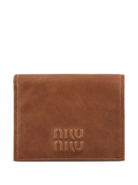 Miu Miu logo-embossed leather wallet
