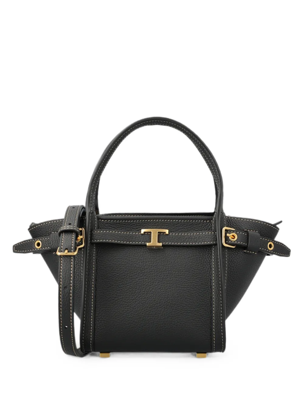 Tod's T Timeless pebbled leather backpack - Black