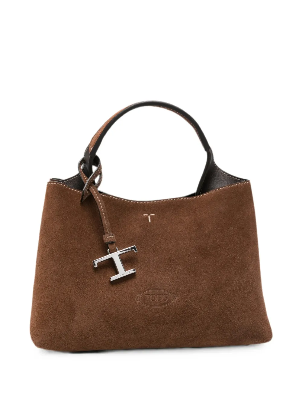 Tod's T Timeless pebbled leather backpack - Schwarz