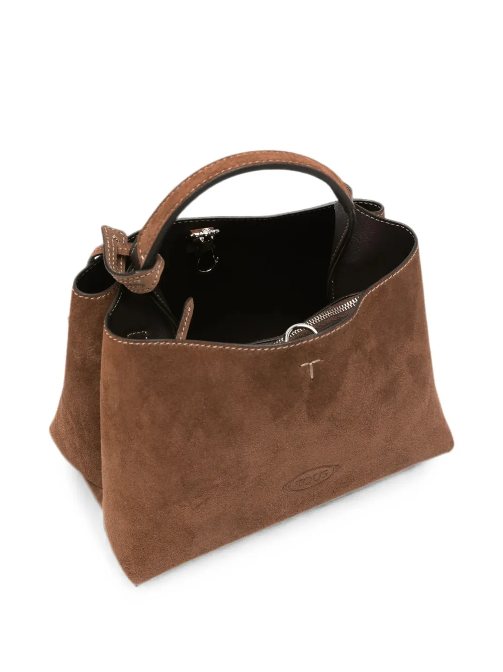 Tod's T-Timeless leren crossbodytas met hanger Bruin