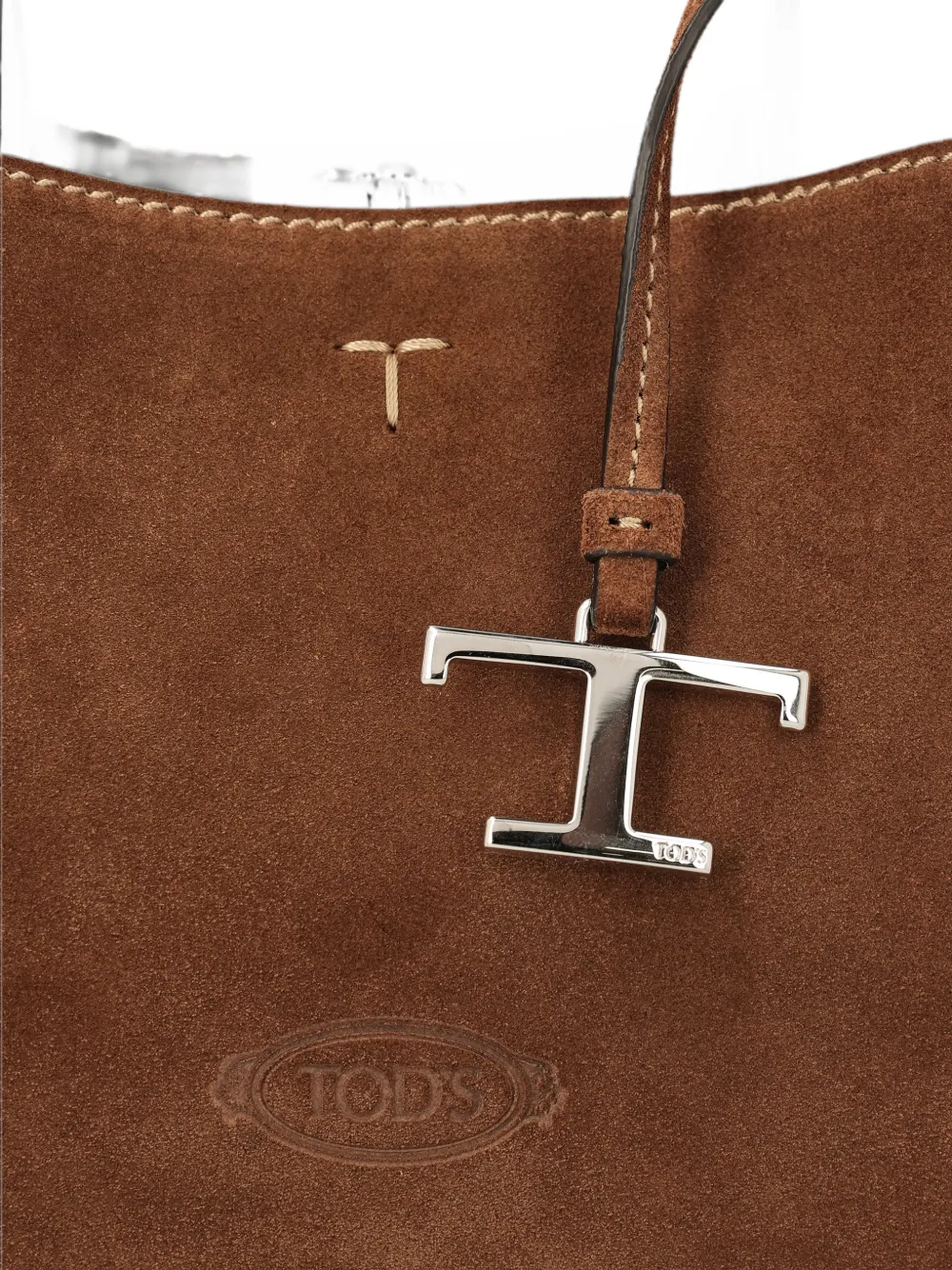 Tod's T Timeless suède shopper Bruin