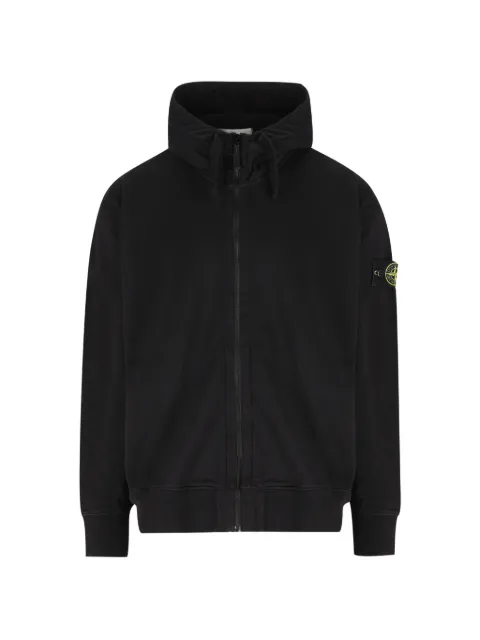 Stone Island hoodie con cierre y parche del logo