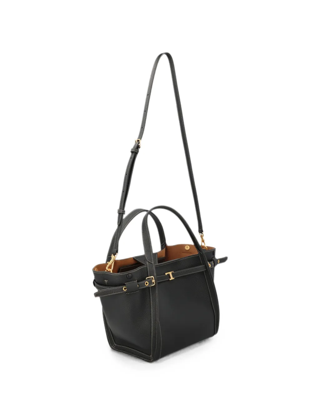 Tod's mini T Signature leather tote bag - Black