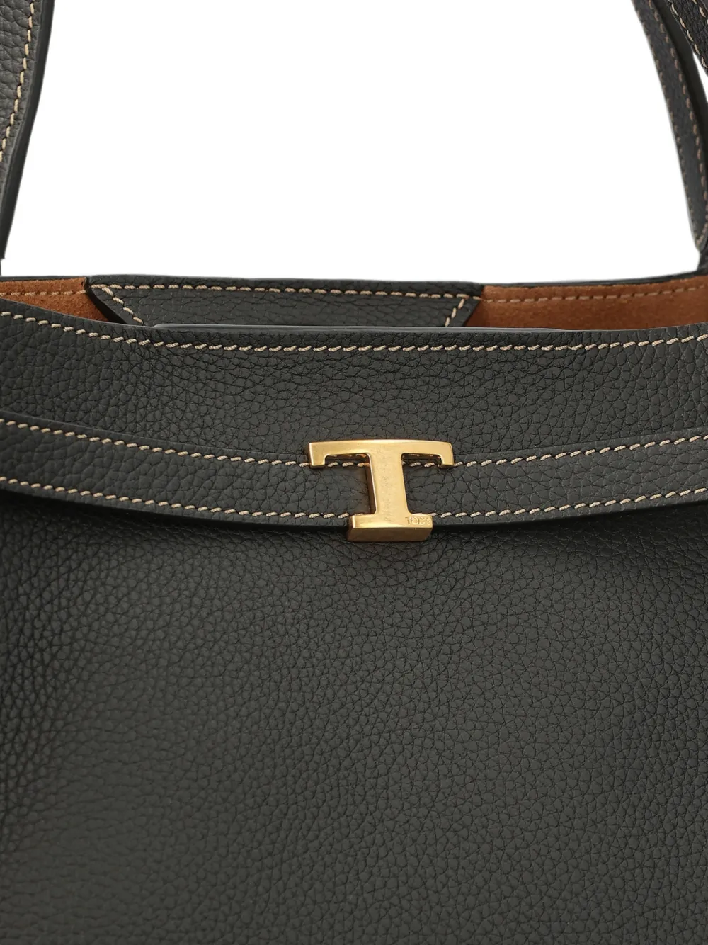 Tod's T Signature leren mini-shopper Zwart